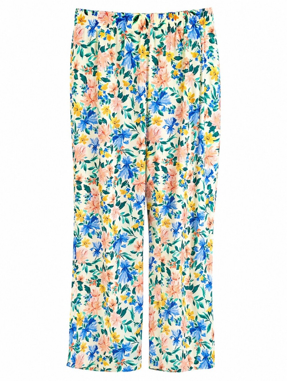 Old Navy Women's Cotton Yellow Floral Wide Leg Pajama Pants Sz M Comfy Lounge